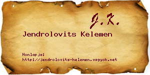 Jendrolovits Kelemen névjegykártya